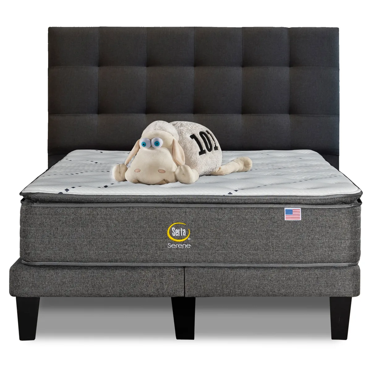 CAMA EUROPEA SERTA SERENE BD KING + RESPALDO TIGNES MARENGO - 1