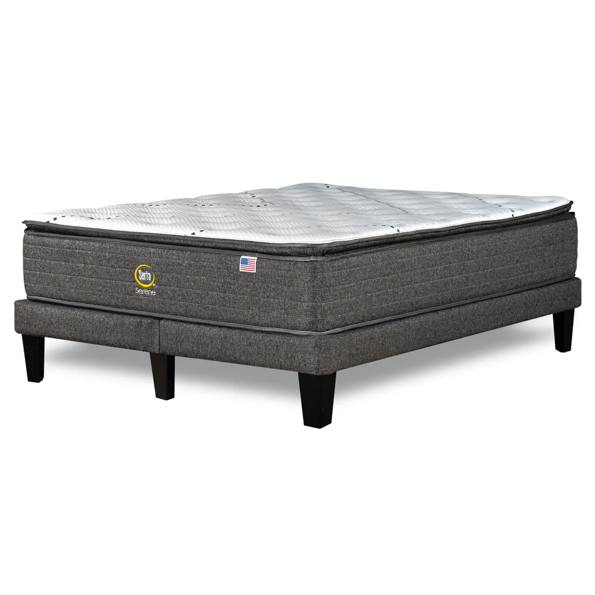 CAMA EUROPEA SERTA SERENE 2PL B/D + RESPALDO TIBET - 4