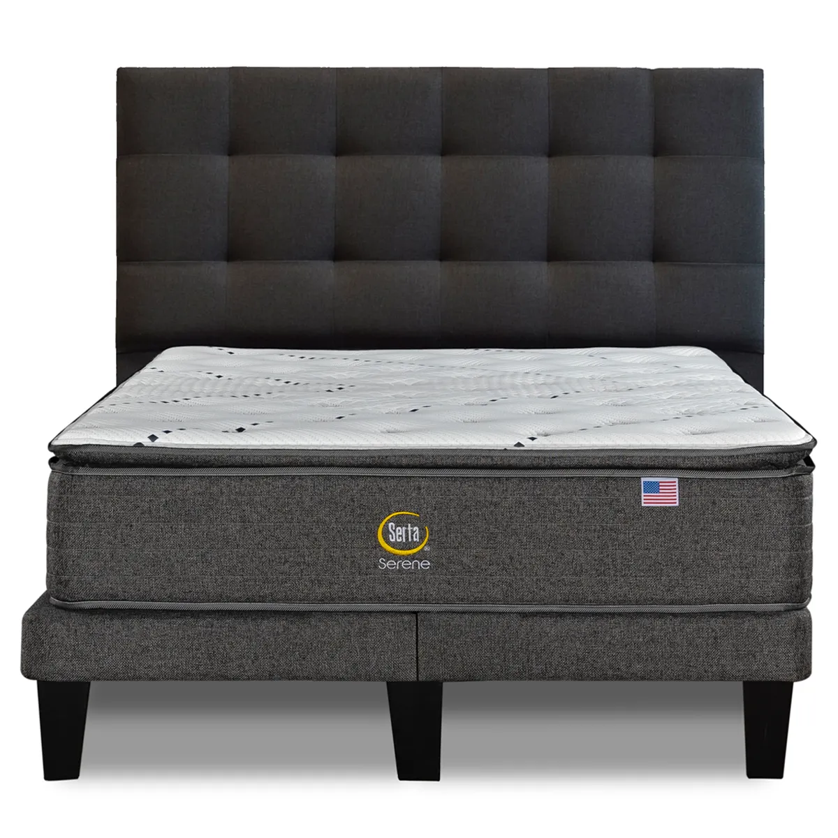 CAMA EUROPEA SERTA SERENE BD 2 PL + RESPALDO TIGNES MARENGO - 2