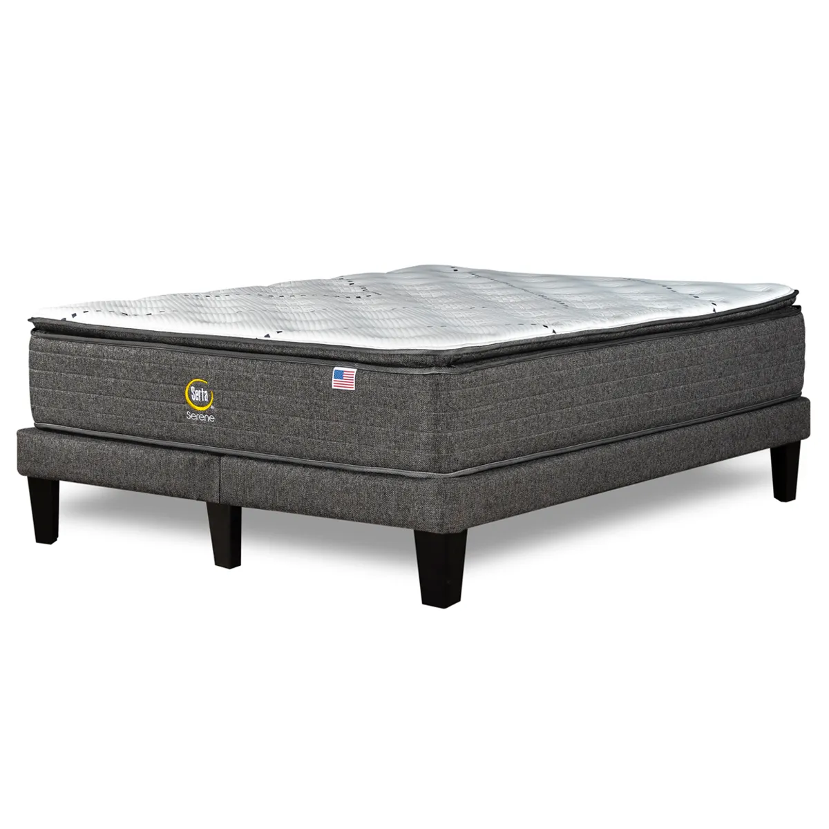 CAMA EUROPEA SERTA SERENE BD 2 PL + RESPALDO TIGNES MARENGO - 4