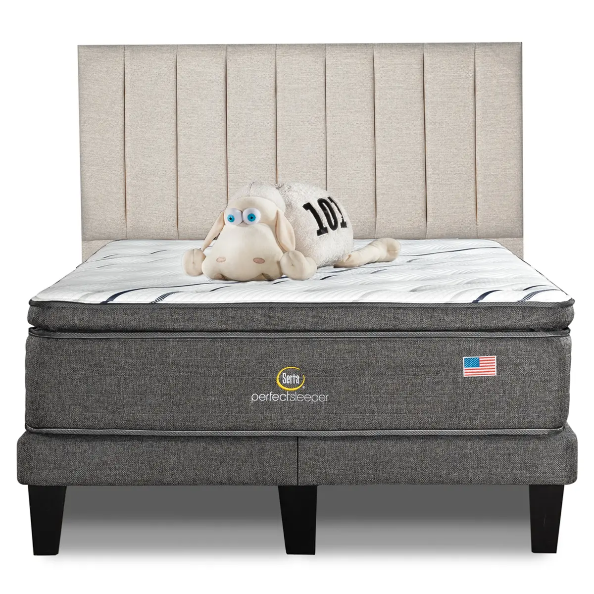CAMA EUROPEA SERTA PERFECT SLEEPER 2 PL B/D + RESPALDO TIBET - 1