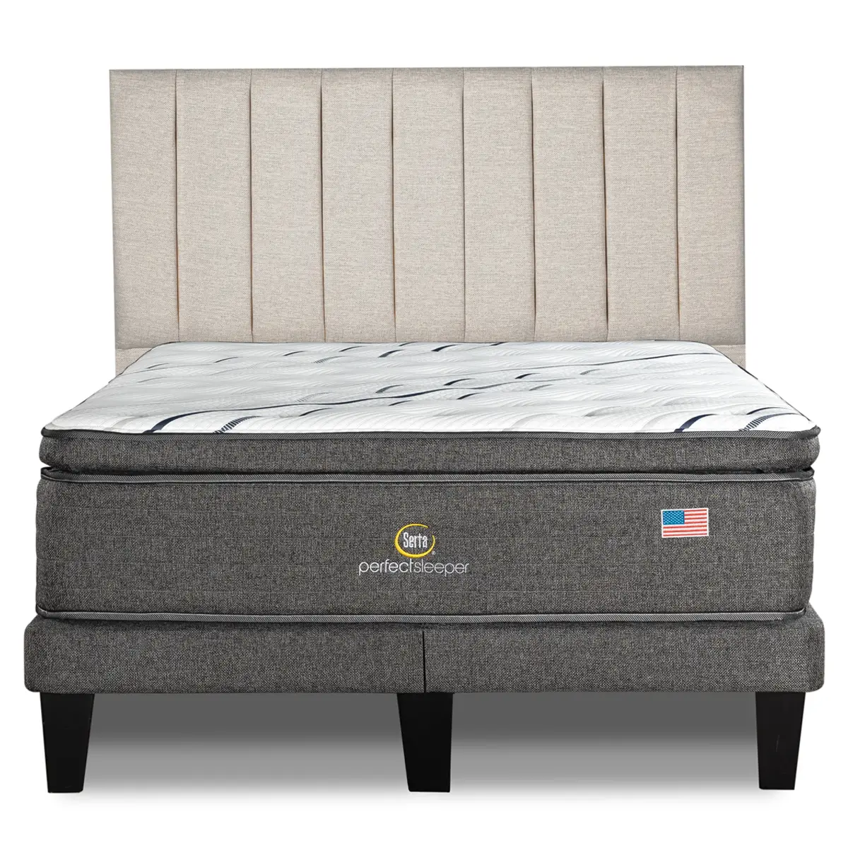 CAMA EUROPEA SERTA PERFECT SLEEPER 2 PL B/D + RESPALDO TIBET - 2