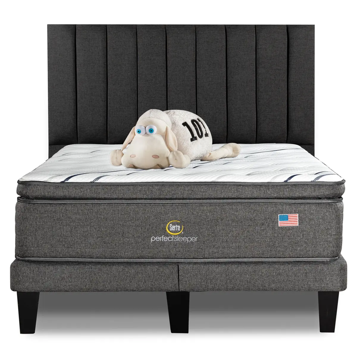CAMA EUROPEA SERTA PERFECT SLEEPER 2 PL B/D + RESPALDO TIBET - 1
