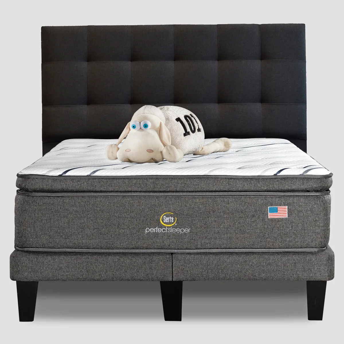 CAMA EUROPEA SERTA PERFECT SLEEP 2 PL + RESPALDO TIGNES MARENGO - 1