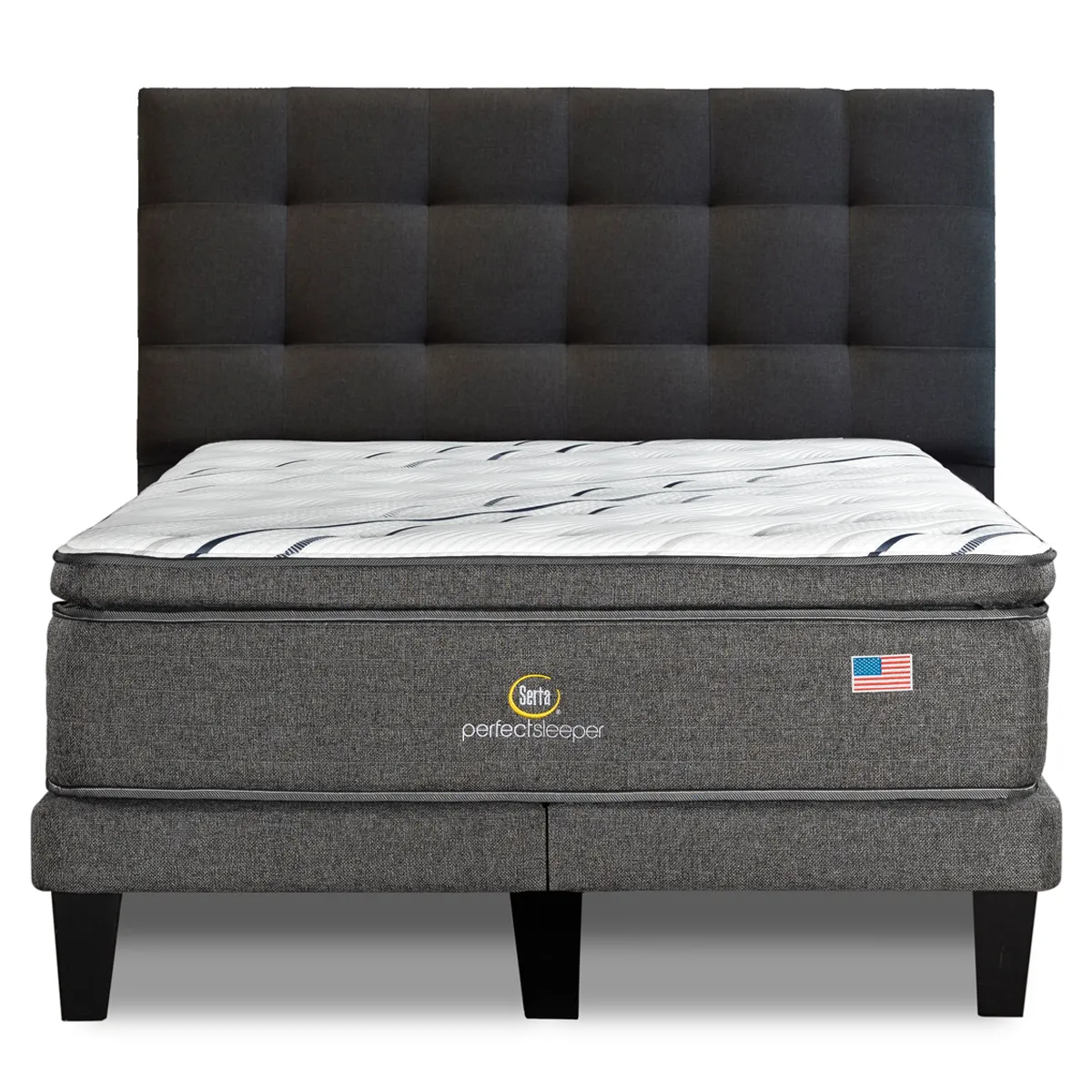 CAMA EUROPEA SERTA PERFECT SLEEP 2 PL + RESPALDO TIGNES MARENGO - 2