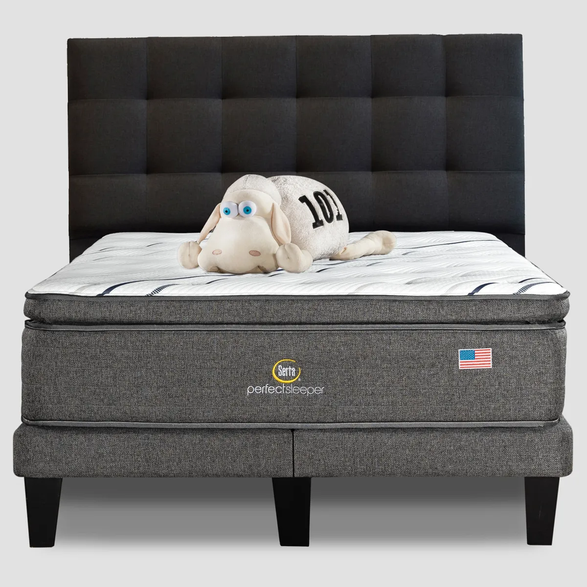 CAMA EUROPEA SERTA PERFECT SLEEP KING + RESPALDO TIGNES MARENGO - 1