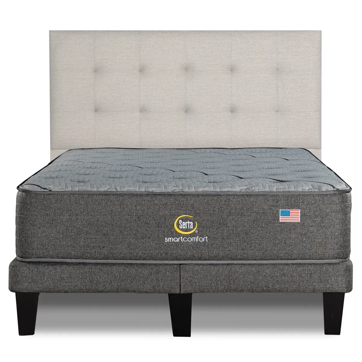 CAMA EUROPEA SERTA SMARTCOMFORT BD 2 PL + RESPALDO TIGNES ARENA - 2
