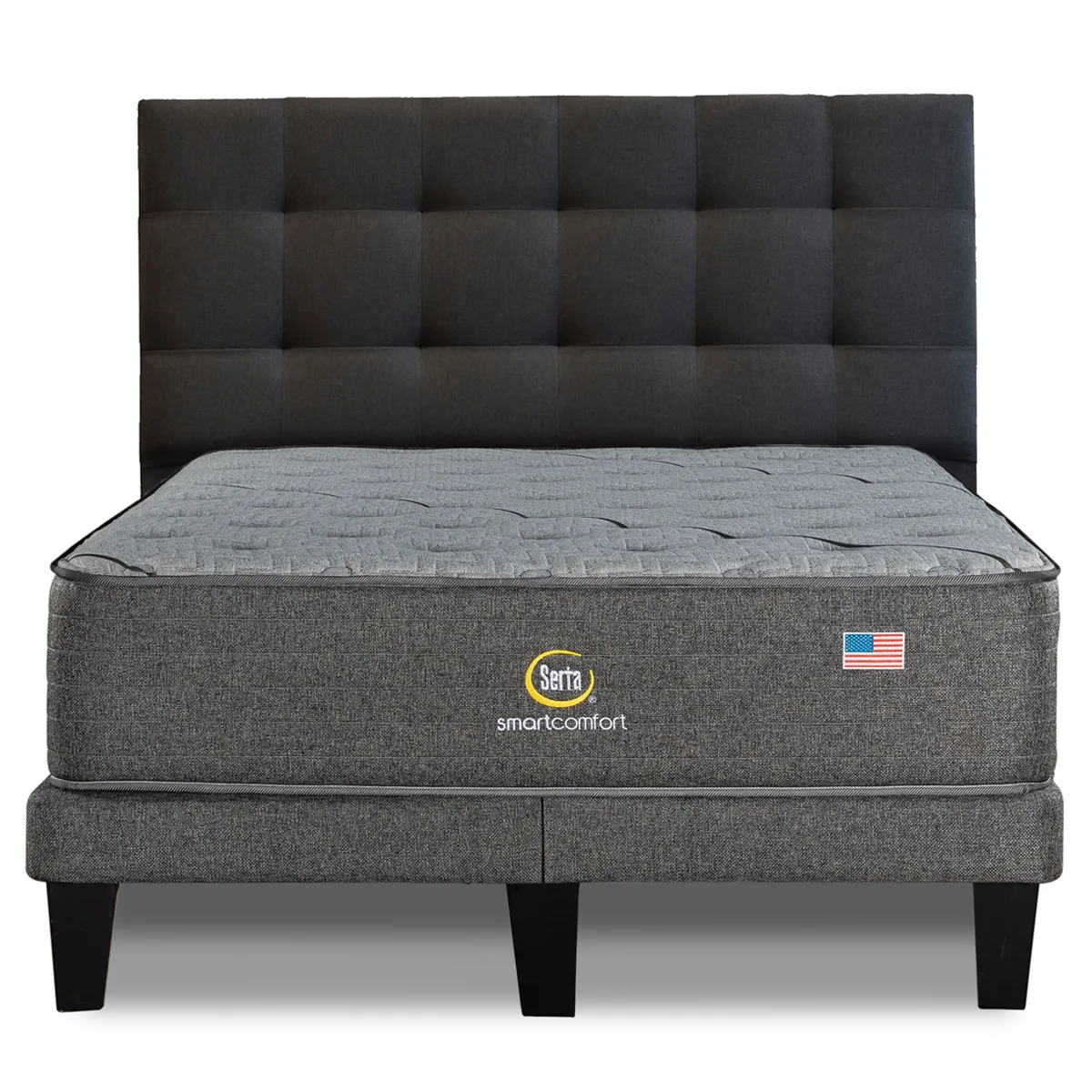 CAMA EUROPEA SERTA SMARTCOMFORT BD 2 PL + RESPALDO TIGNES MARENGO - 2