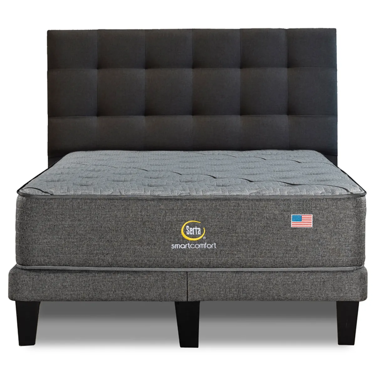 CAMA EUROPEA SERTA SMARTCOMFORT KING + RESPALDO TIGNES MARENGO - 2