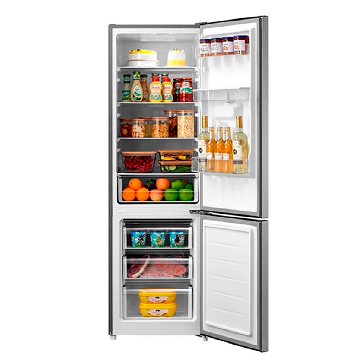 REFRIGERADOR BOTTOM FREEZER LIBERO LRB-270SDIW 262L FRÍO DIRECTO ACERO - 4