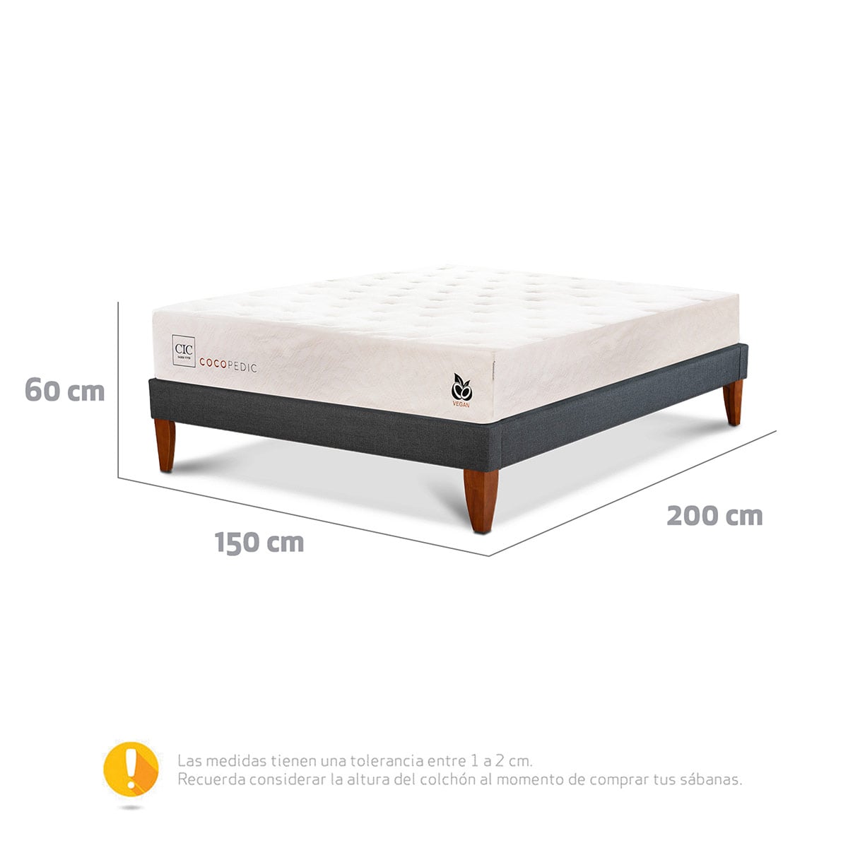 CAMA EUROPEA CIC COCOPEDIC CURVE 2 PLAZAS - 11
