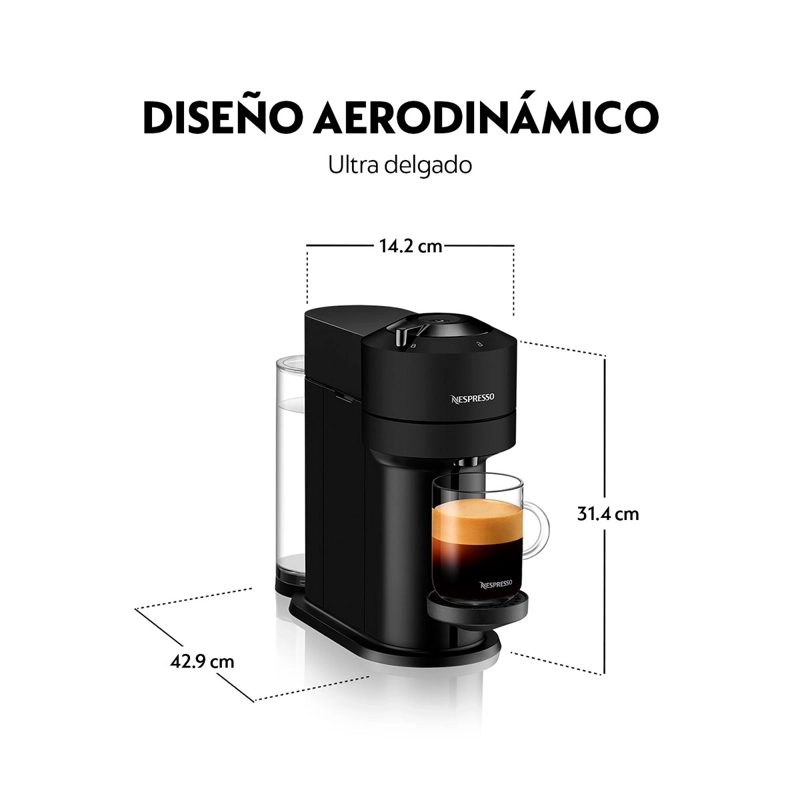CAFETERA NESPRESSO CÁPSULA VERTUO NEXT NEGRO + ESPUMADOR DE LECHE AEROCCINO 3 - 7