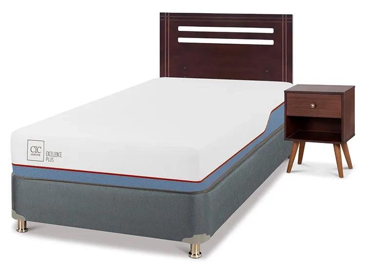 JUEGO DE DORMITORIO CIC CAMA BOX AMERICANO EXCELLENCE PLUS 1.5 PLAZAS + SET NEW MUNICH - 2