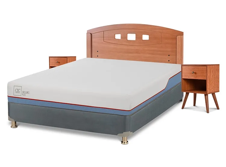 JUEGO DE DORMITORIO CIC CAMA BOX AMERICANO EXCELLENCE PLUS BN 2 PLAZAS + SET NEW GALES - 2