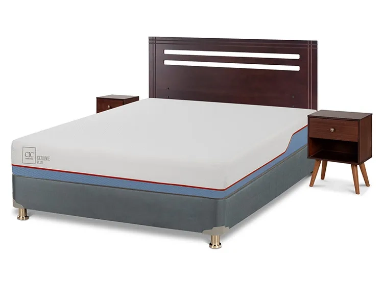 JUEGO DE DORMITORIO CIC CAMA BOX AMERICANO EXCELLENCE PLUS BN 2 PLAZAS + SET NEW MUNICH - 2