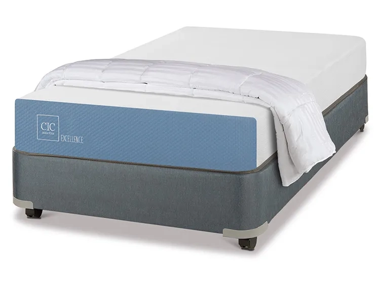 JUEGO DE DORMITORIO CIC CAMA BOX AMERICANO EXCELLENCE 1.5 PLAZAS + PLUMON - 2