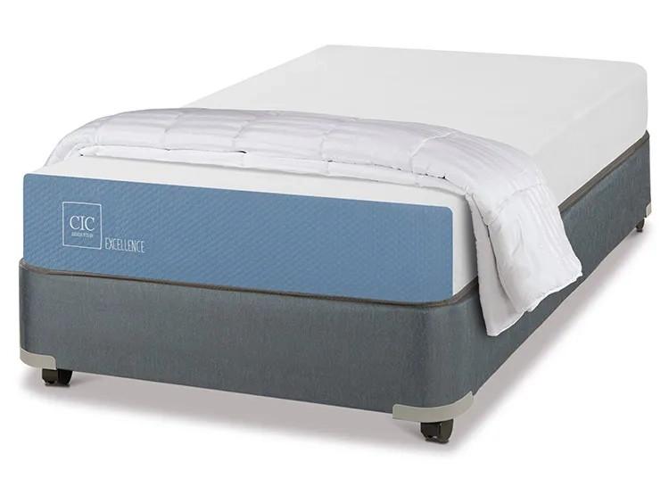 JUEGO DE DORMITORIO CIC CAMA BOX AMERICANO EXCELLENCE 1 PLAZA + PLUMON - 2