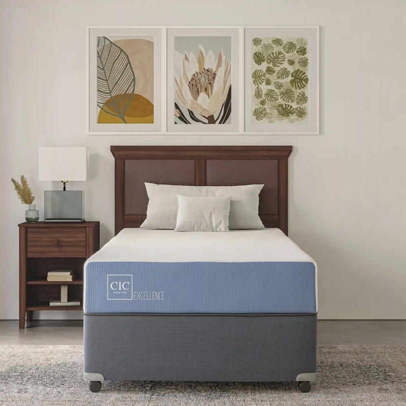 JUEGO DE DORMITORIO CIC CAMA BOX AMERICANO EXCELLENCE 1 PLAZA + SET OLMO - 7
