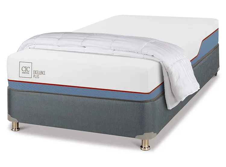 JUEGO DE DORMITORIO CIC CAMA BOX AMERICANO EXCELLENCE PLUS 1.5 PLAZAS + PLUMON - 2