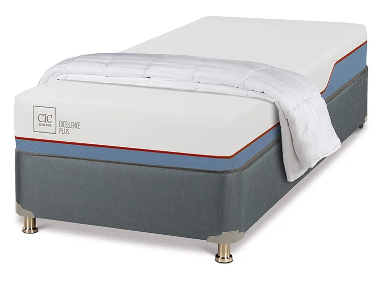 JUEGO DE DORMITORIO CIC CAMA BOX AMERICANO EXCELLENCE PLUS 1 PLAZA + PLUMON - 2