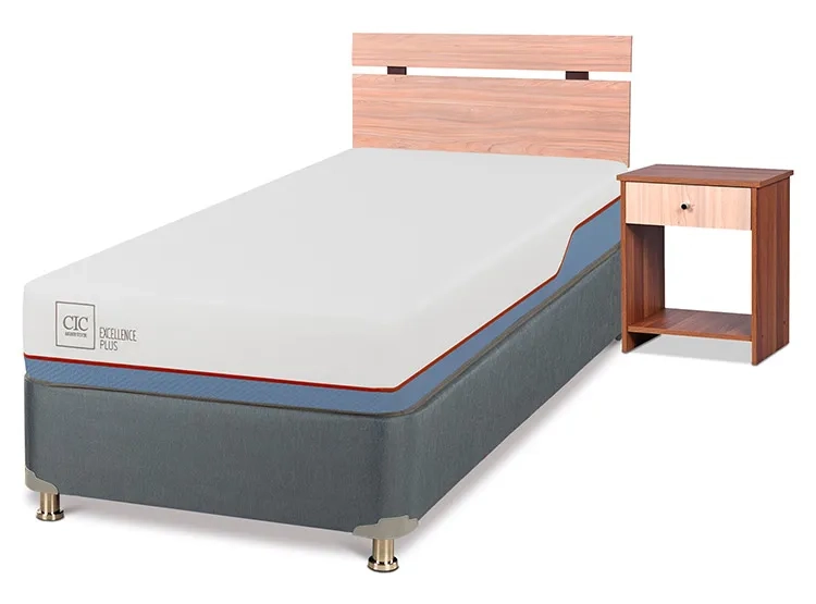 JUEGO DE DORMITORIO CIC CAMA BOX AMERICANO EXCELLENCE PLUS 1 PLAZA + SET OLMO - 2