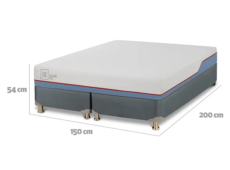 JUEGO DE DORMITORIO CIC CAMA BOX AMERICANO EXCELLENCE PLUS BD 2 PLAZAS + PLUMON - 3