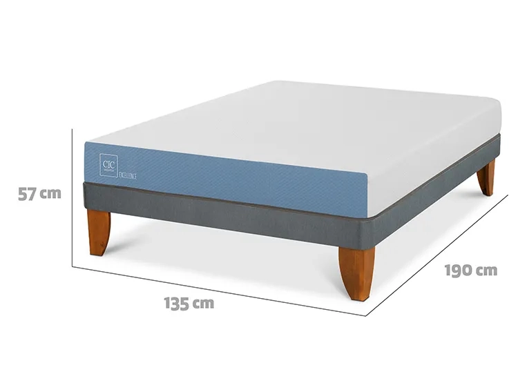 JUEGO DE DORMITORIO CIC CAMA EUROPEA EXCELLENCE FULL + ALMOHADAS - 3
