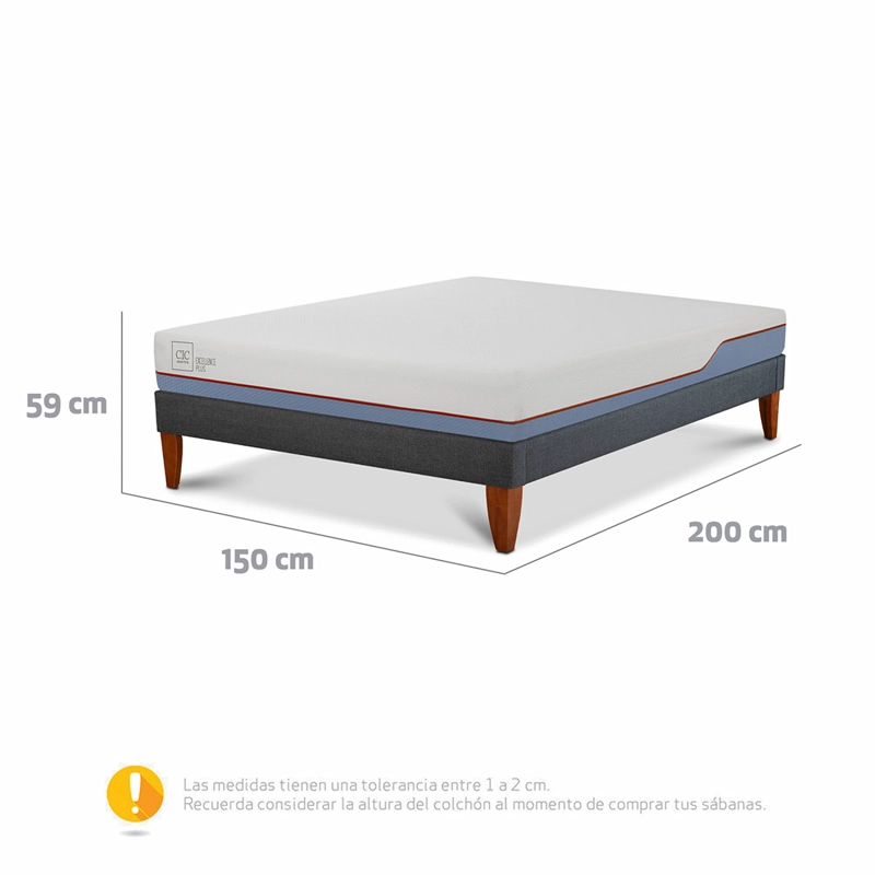 CAMA EUROPEA CIC EXCELLENCE PLUS CURVE 2 PLAZAS - 3