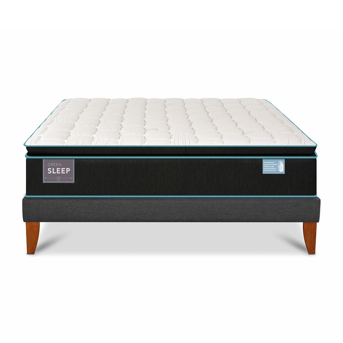 CAMA EUROPEA CIC CURVE GREEN SLEEP KING - 1