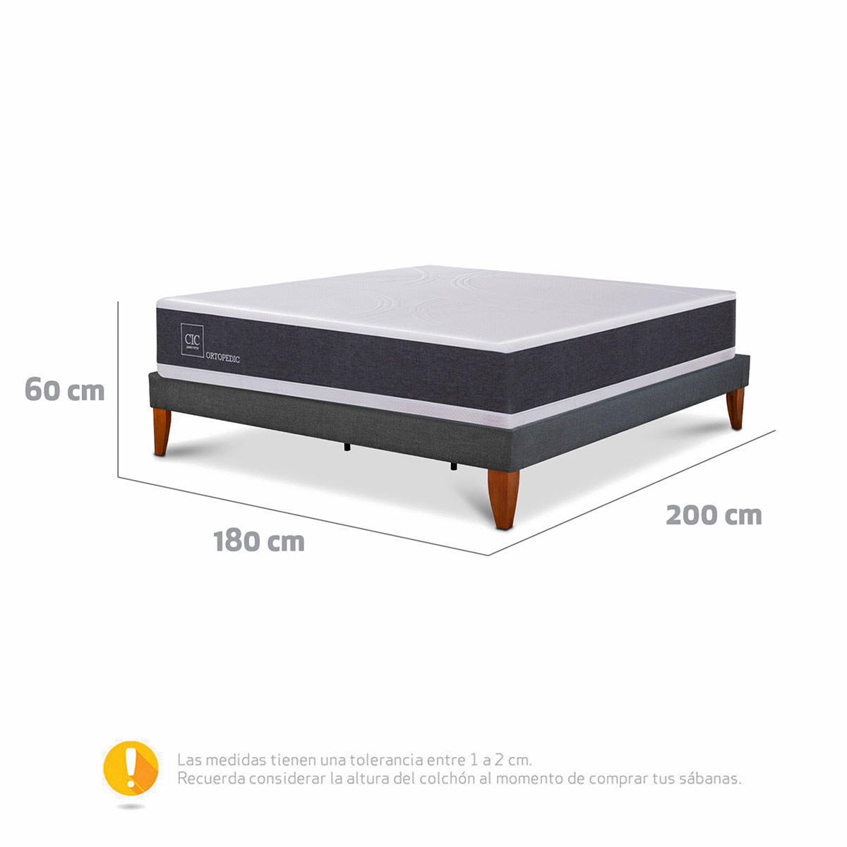CAMA EUROPEA CIC CURVE NEW ORTOPEDIC KING - 11