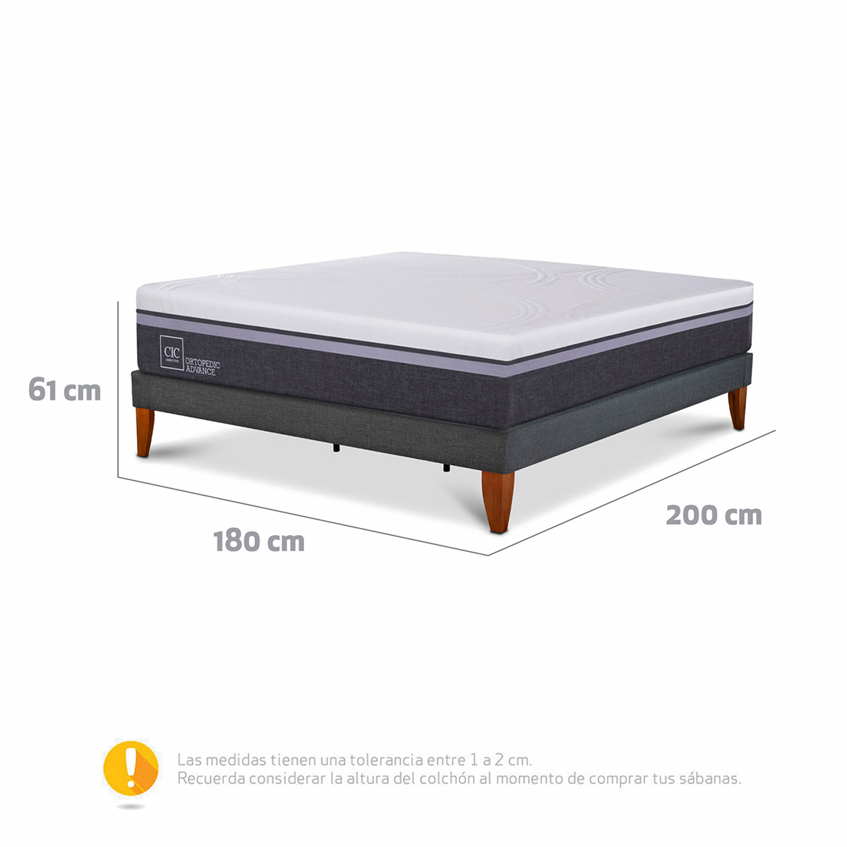 CAMA EUROPEA CIC CURVE ORTOPEDIC ADVANCE KING - 11