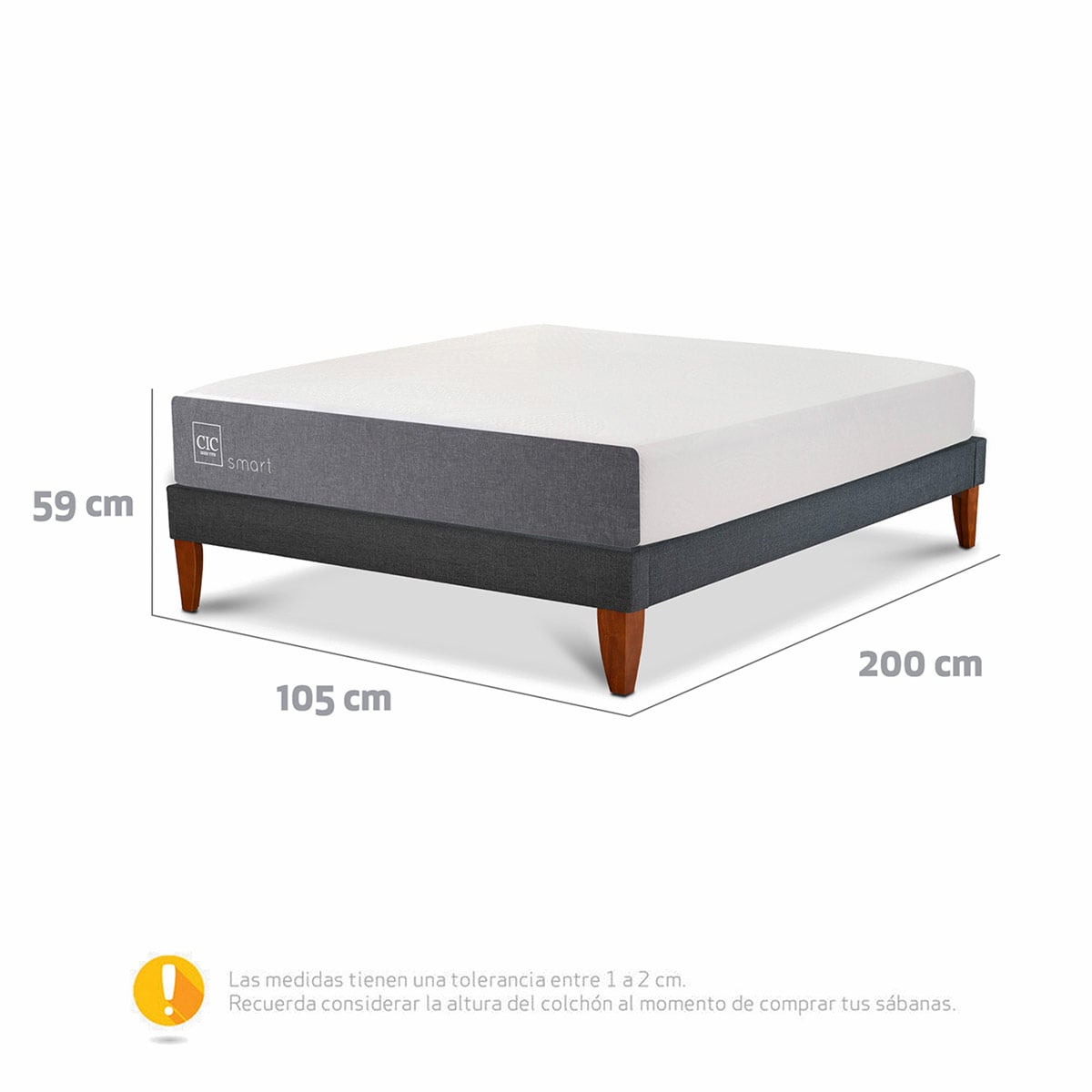 CAMA EUROPEA CIC CURVE SMART 1.5 PLAZAS - 11