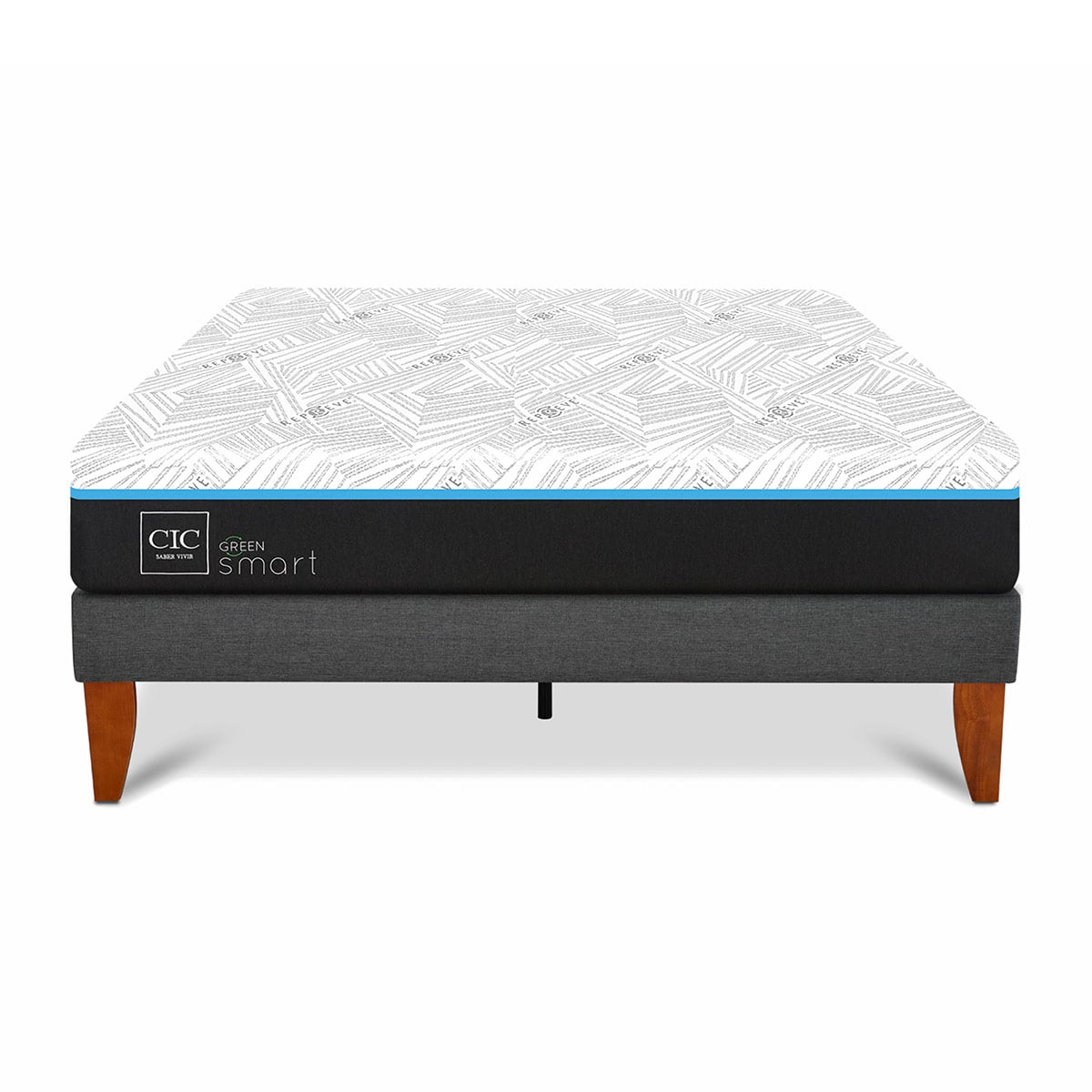 CAMA EUROPEA CIC CURVE GREEN INFINITY 2 PLAZAS VERDE - 1