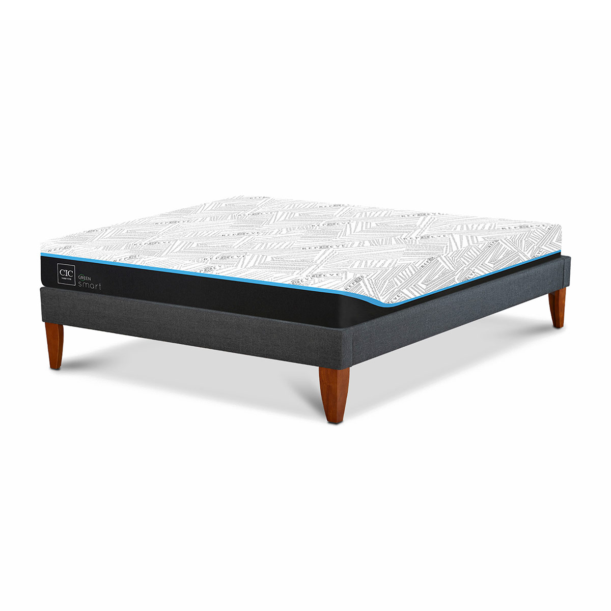 CAMA EUROPEA CIC CURVE GREEN INFINITY 2 PLAZAS VERDE - 2