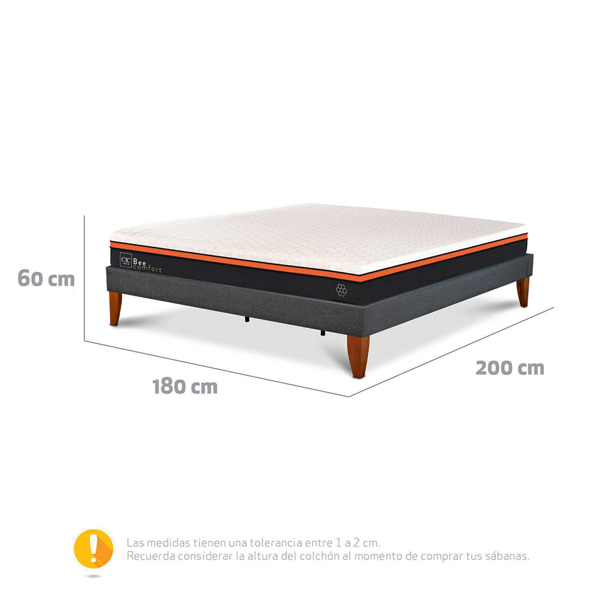 CAMA EUROPEA CIC CURVE BEE COMFORT KING - 11