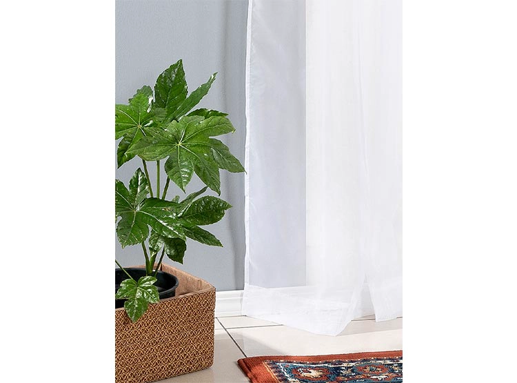 SET CORTINAS DORAL VELO LISO PRESILLA CRUDO - 3
