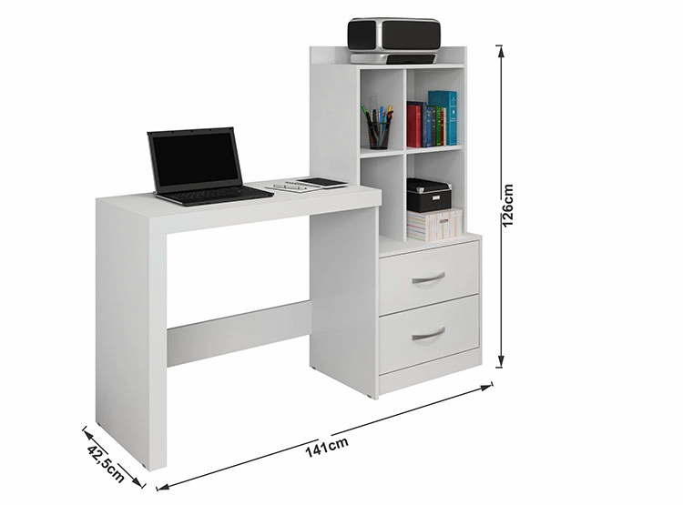 ESCRITORIO DI PORETTI ALANA 2C 126X141X42 BLANCO - 2