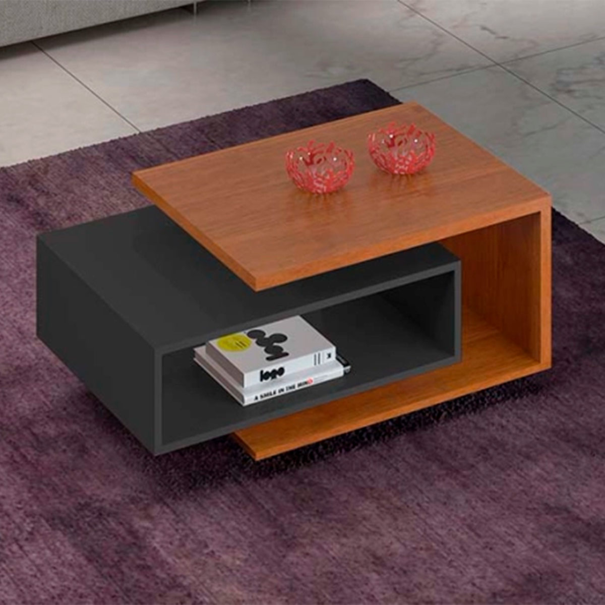 MESA DE CENTRO DI PORETTI DESIGN DIVA 88 X 51.5 CM - 1