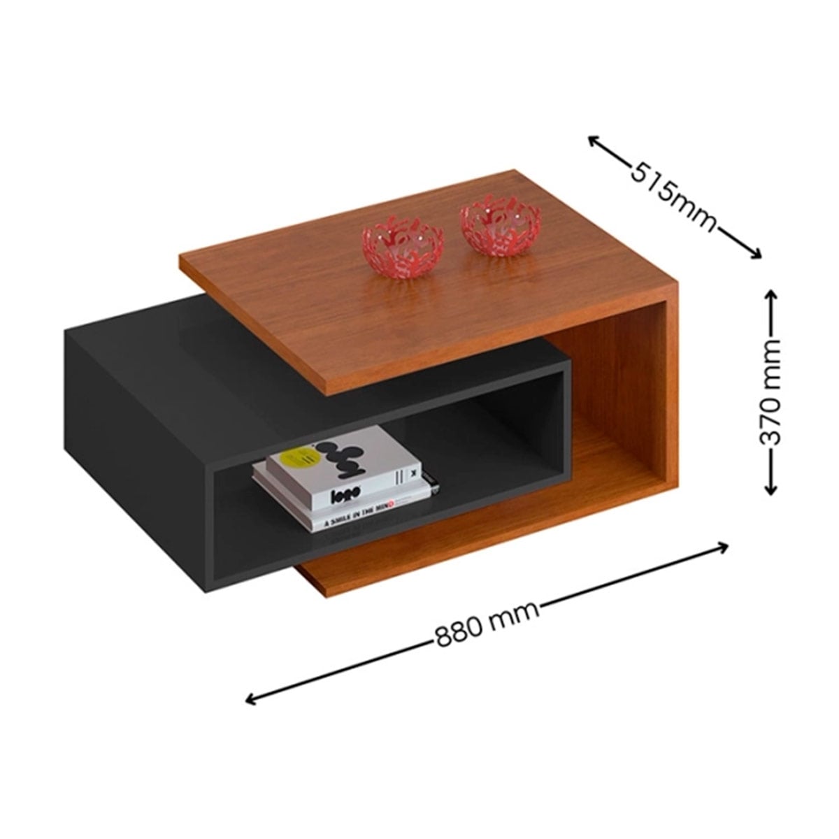 MESA DE CENTRO DI PORETTI DESIGN DIVA 88 X 51.5 CM - 3
