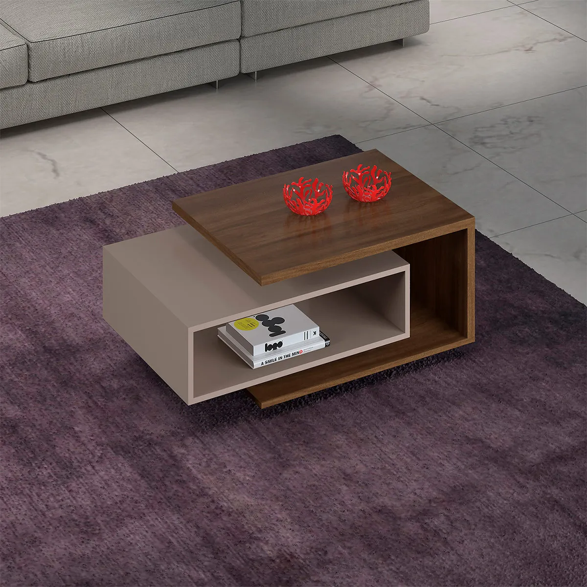MESA DE CENTRO DI PORETTI DESIGN DIVA 88 X 51.5 CM - 1