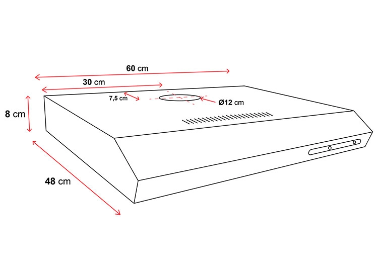 CAMPANA INTEGRABLE SINDELEN 60CM SLIM CA-605BL - 5