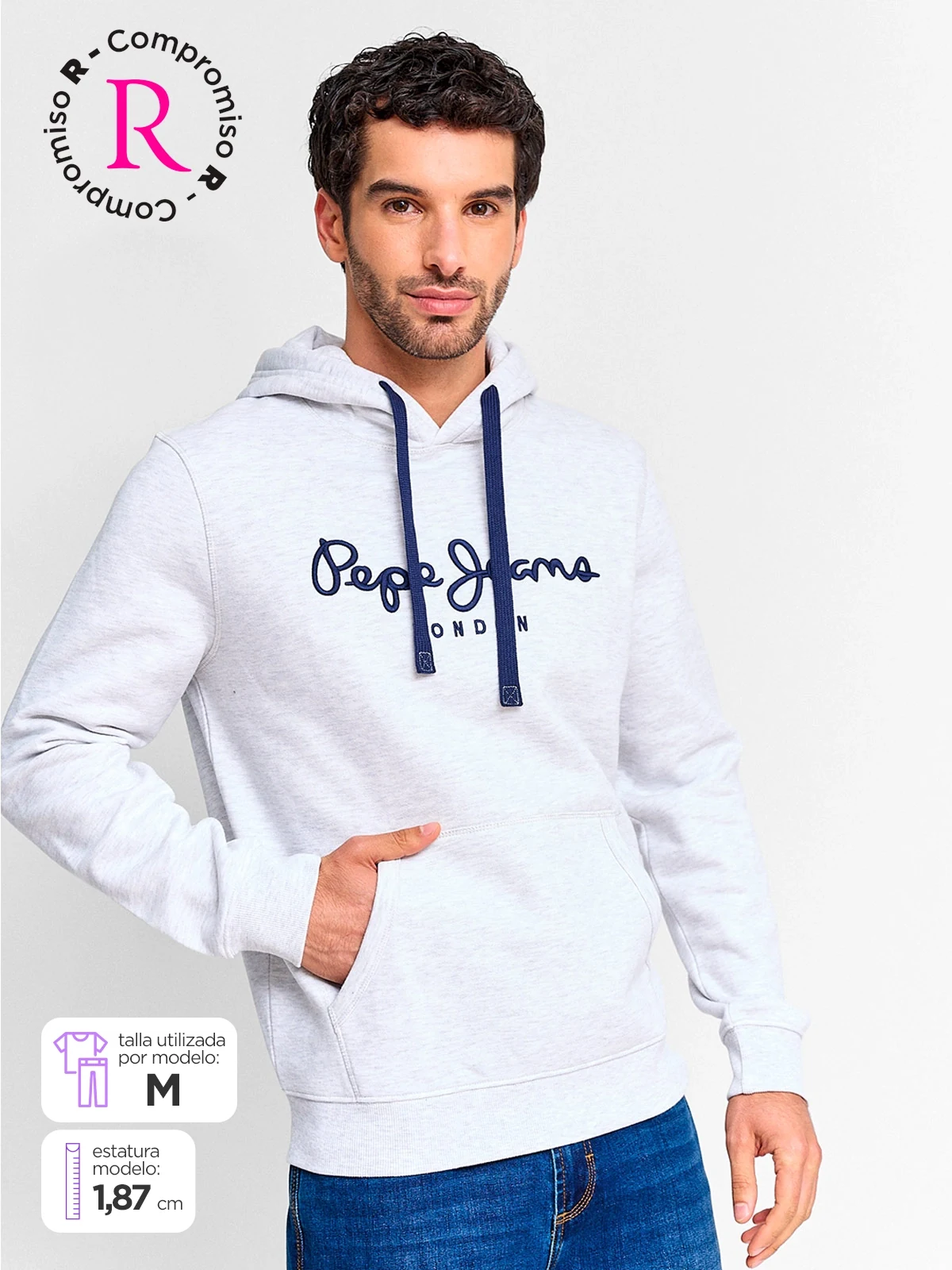 POLERÓN PEPE JEANS HOODIE BÁSICO - 1