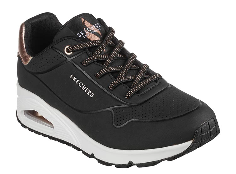 ZAPATILLAS MUJER SKECHERS NEGRO UNO 155196-BLK - 2