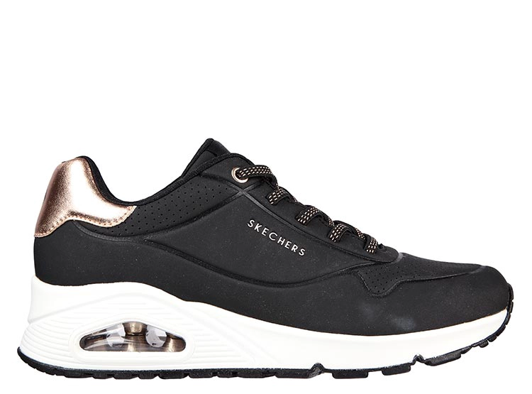 ZAPATILLAS MUJER SKECHERS NEGRO UNO 155196-BLK - 1