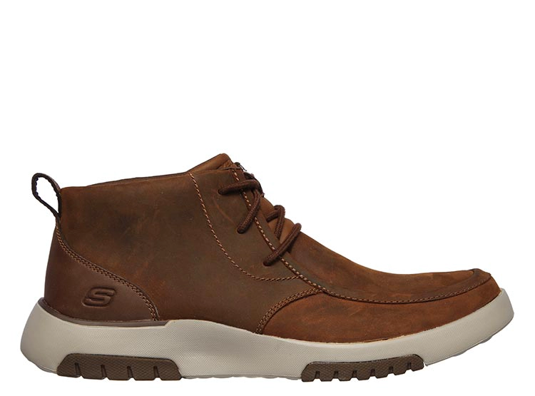 BOTINES CUERO HOMBRE SKECHERS CAFE BELLINGER 2.0 TREMBO - 1