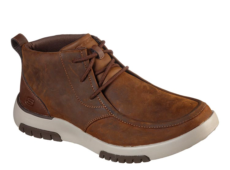 BOTINES CUERO HOMBRE SKECHERS CAFE BELLINGER 2.0 TREMBO - 2