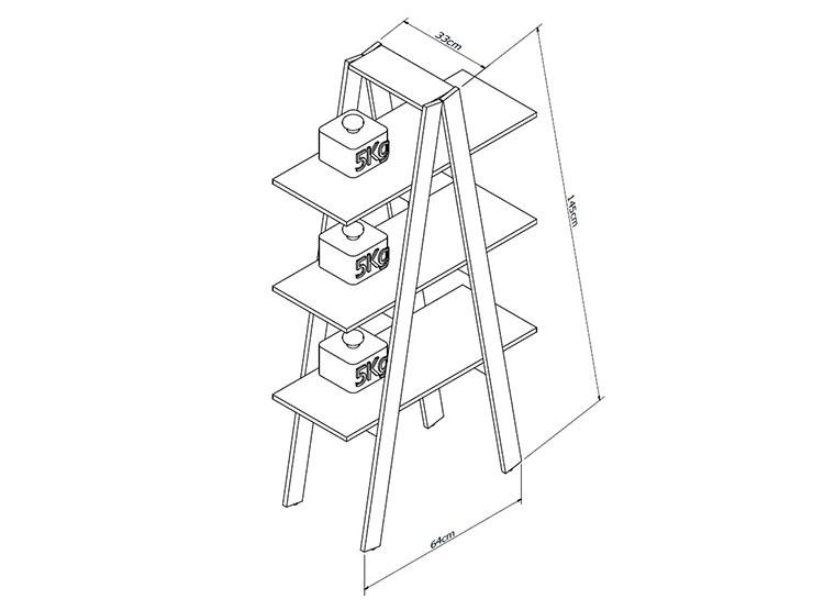 ESTANTE BE DESIGN URBAN 3 REPISAS - 2