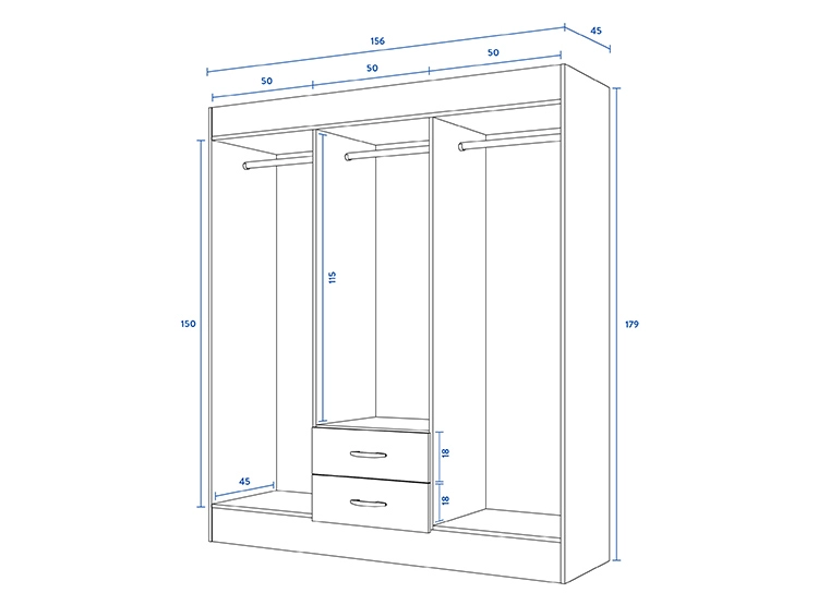 SET CIC CLOSET TRANCURA + LIBRERO SUCRE - 3