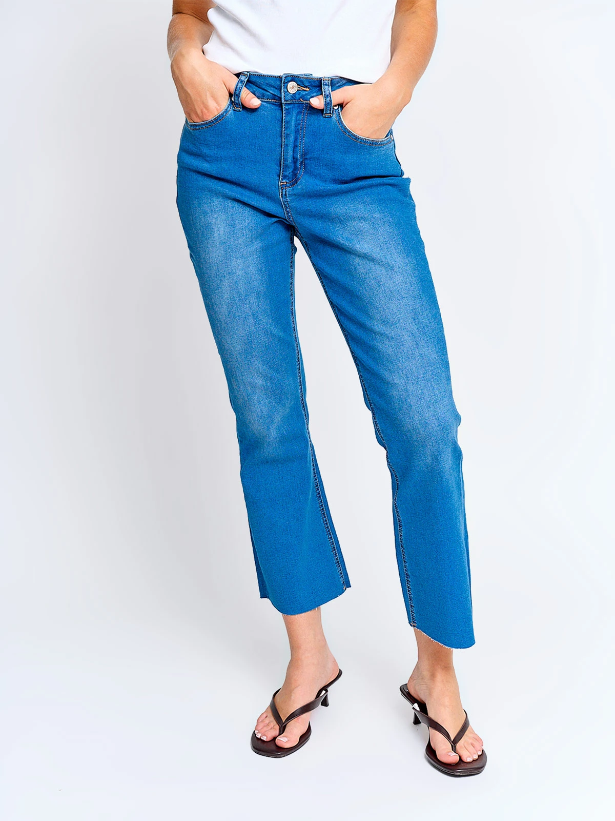 JEANS MUJER INDEX ALGODÓN FLARE TIRO MEDIO - 3