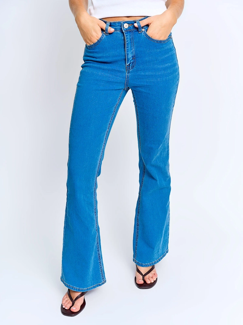 JEANS MUJER INDEX ALGODÓN FLARE BÁSICO - 3